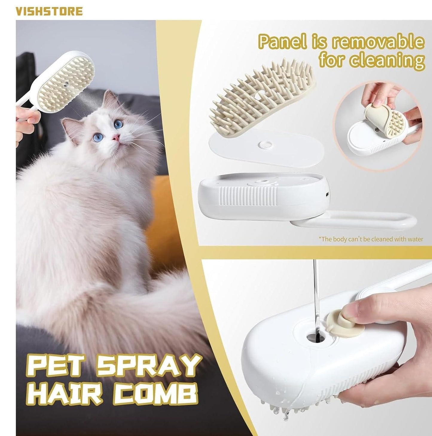 Steam & Snuggle Pets Brush – clean pets = cuddly pets.