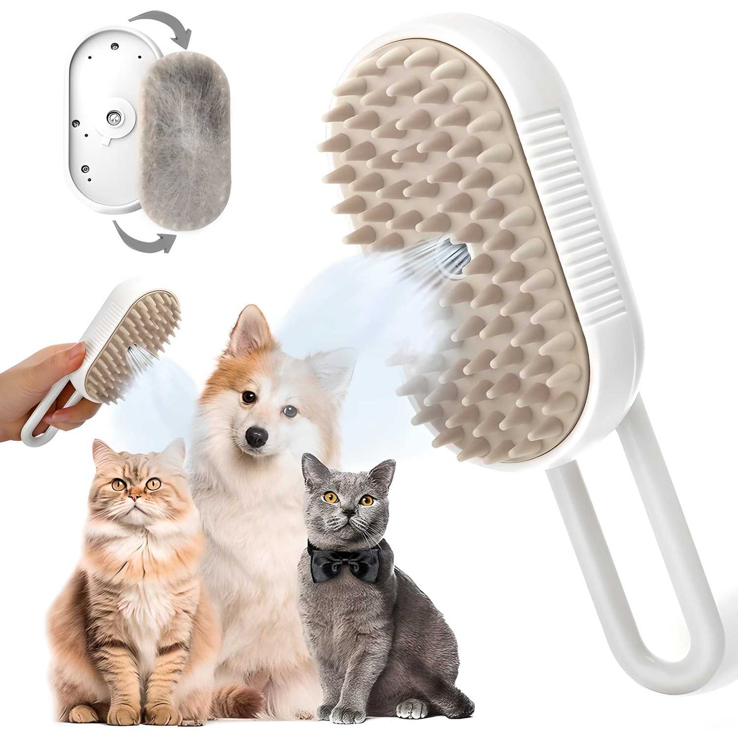 Steam & Snuggle Pets Brush – clean pets = cuddly pets.