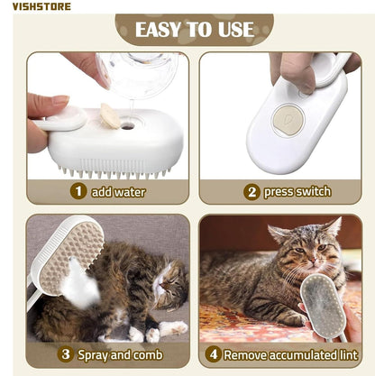 Steam & Snuggle Pets Brush – clean pets = cuddly pets.