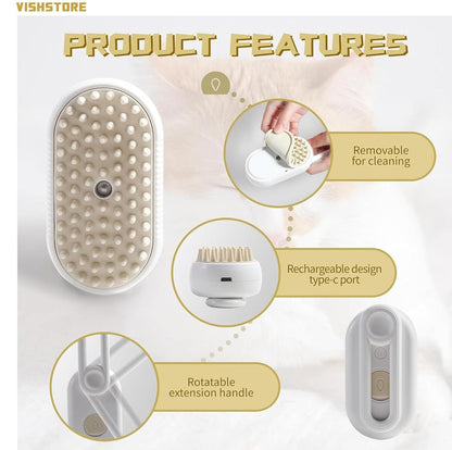 Steam & Snuggle Pets Brush – clean pets = cuddly pets.