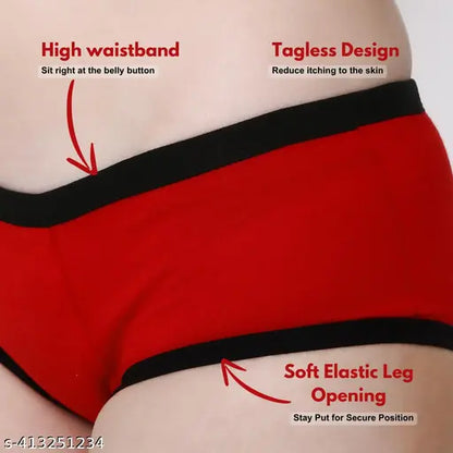 Period Panty Hipster Leak Proof Underwear for Medium to Heavy Flow,Reusable
